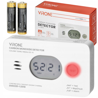 Smart home senzor - Teplota vlhkosti oxidu uhoľnatého Senzor oxidu uhoľnatého na batérie 10 ROKOV